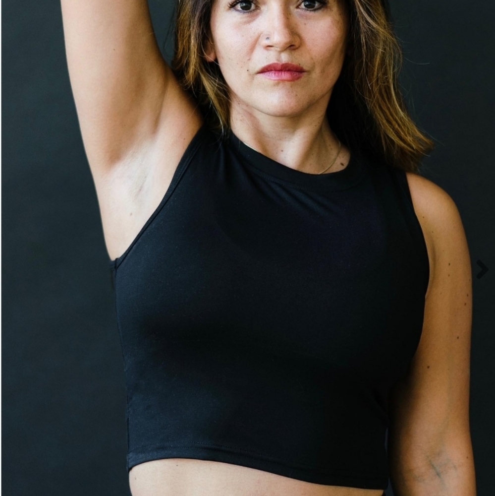 Zyia Stronger High Neck Tank, Black size M